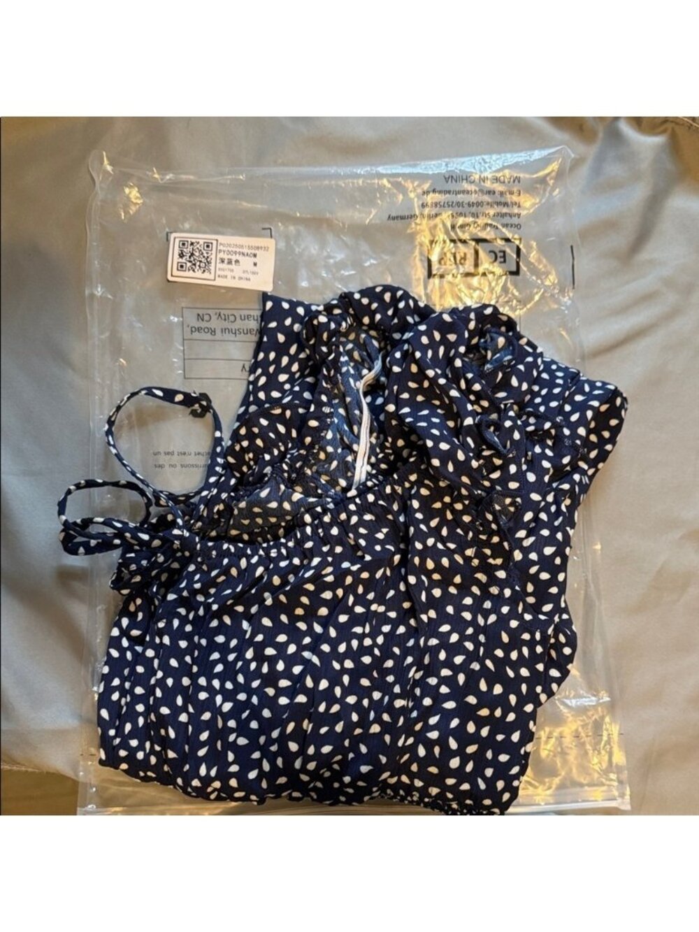Women’s Skater Fit & Flare Smock Frill Navy Dress - Picture 8 of 8